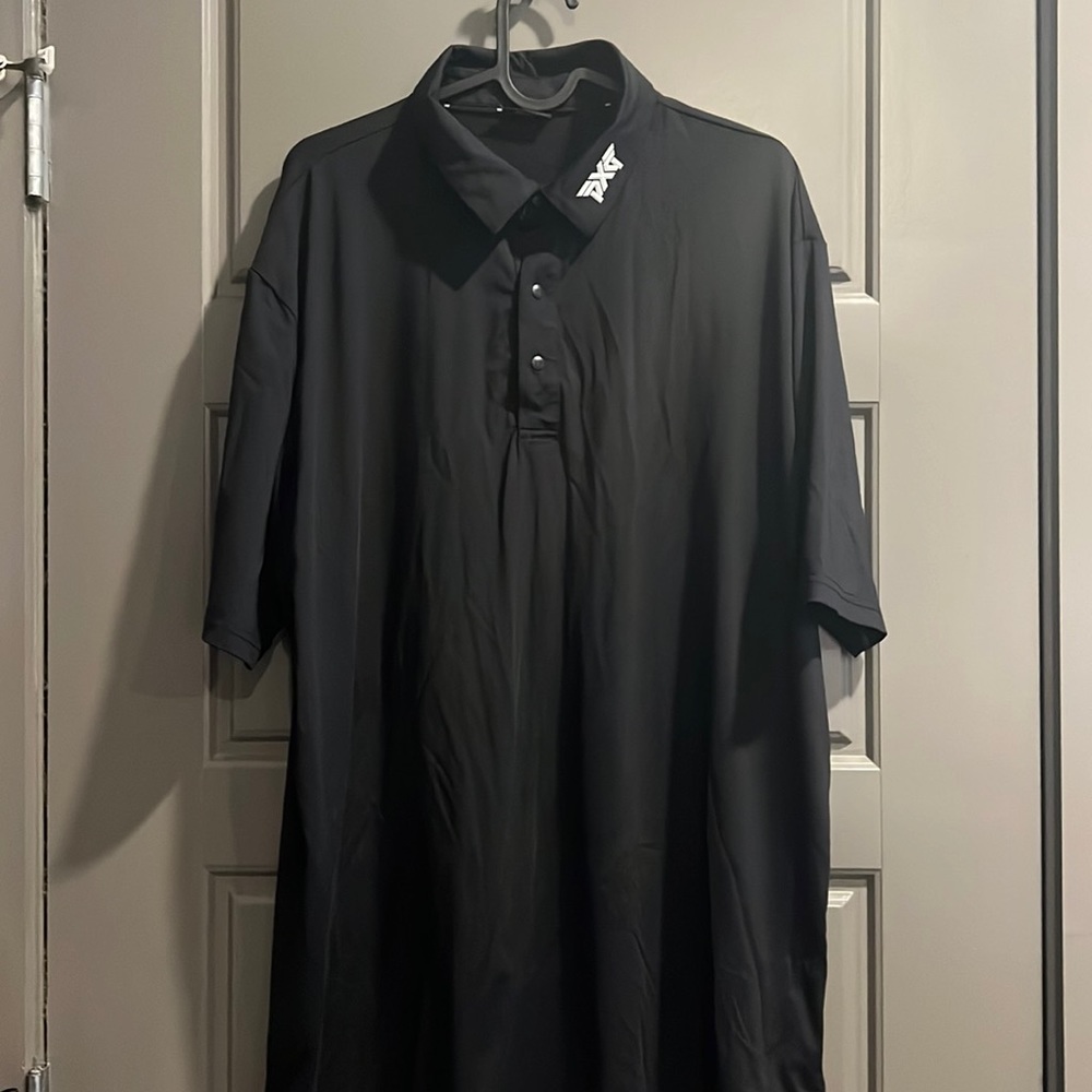 PXG mens black golf polo